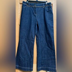 Jones New York Sport Stretch Straight Jeans Size:12P Blue Mid Rise.